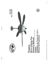 Hampton Bay Hampton Bay 13087 Tropics 54 inOM Ceiling Fan Operating Manual